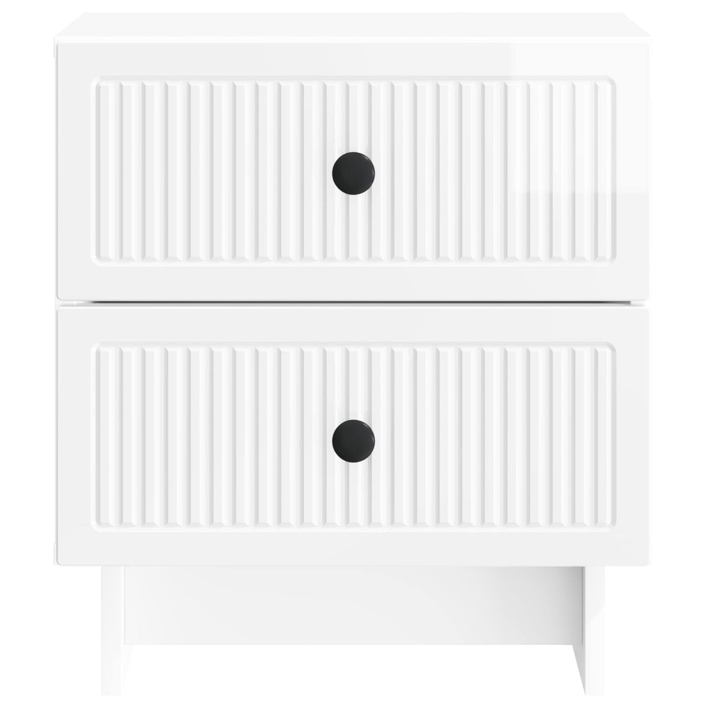vidaXL Bedside Cabinet High Gloss White 43 x 34.5 x 47.5 cm
