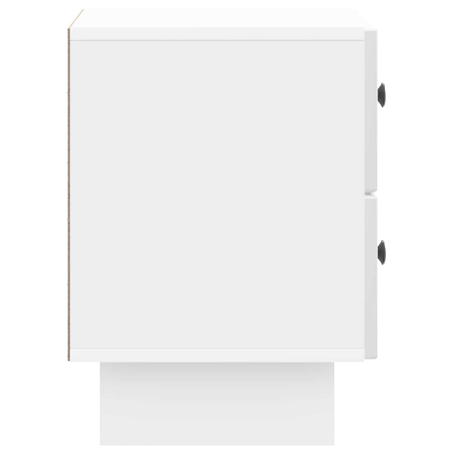 vidaXL Bedside Cabinet High Gloss White 43 x 34.5 x 47.5 cm