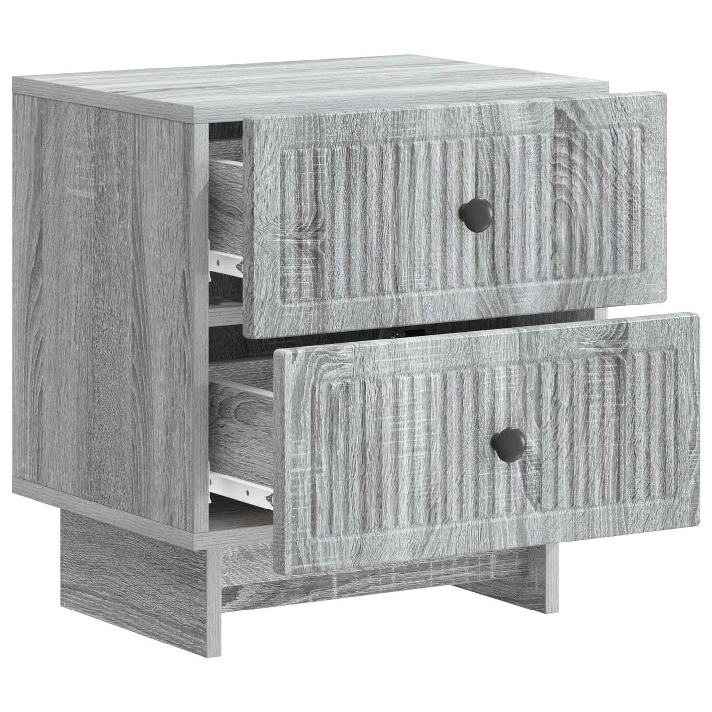 vidaXL Bedside Cabinet Grey Sonoma 43 x 34.5 x 47.5 cm Engineered Wood