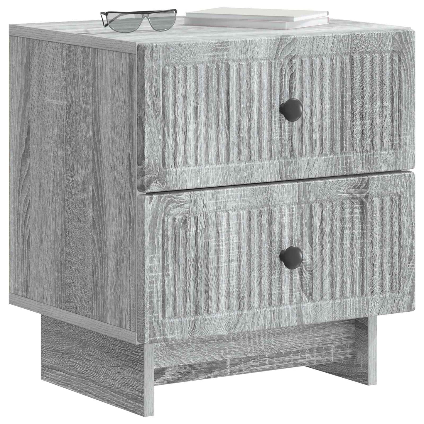 vidaXL Bedside Cabinet Grey Sonoma 43 x 34.5 x 47.5 cm Engineered Wood