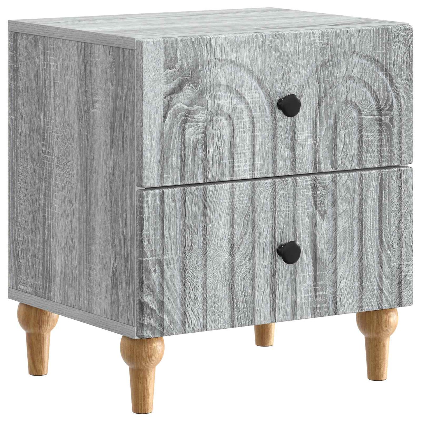 vidaXL Bedside Cabinet Grey Sonoma 43 x 34.5 x 48 cm Engineered Wood