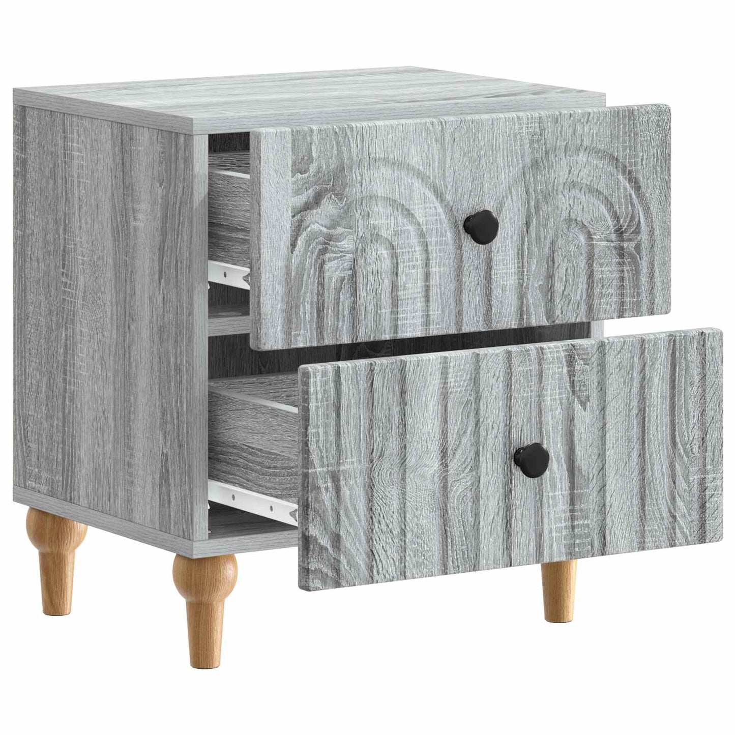 vidaXL Bedside Cabinet Grey Sonoma 43 x 34.5 x 48 cm Engineered Wood