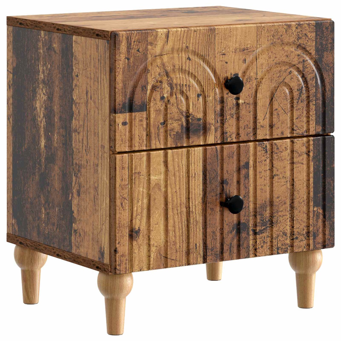 vidaXL Bedside Cabinet Old Wood 43 x 34.5 x 48 cm Engineered Wood
