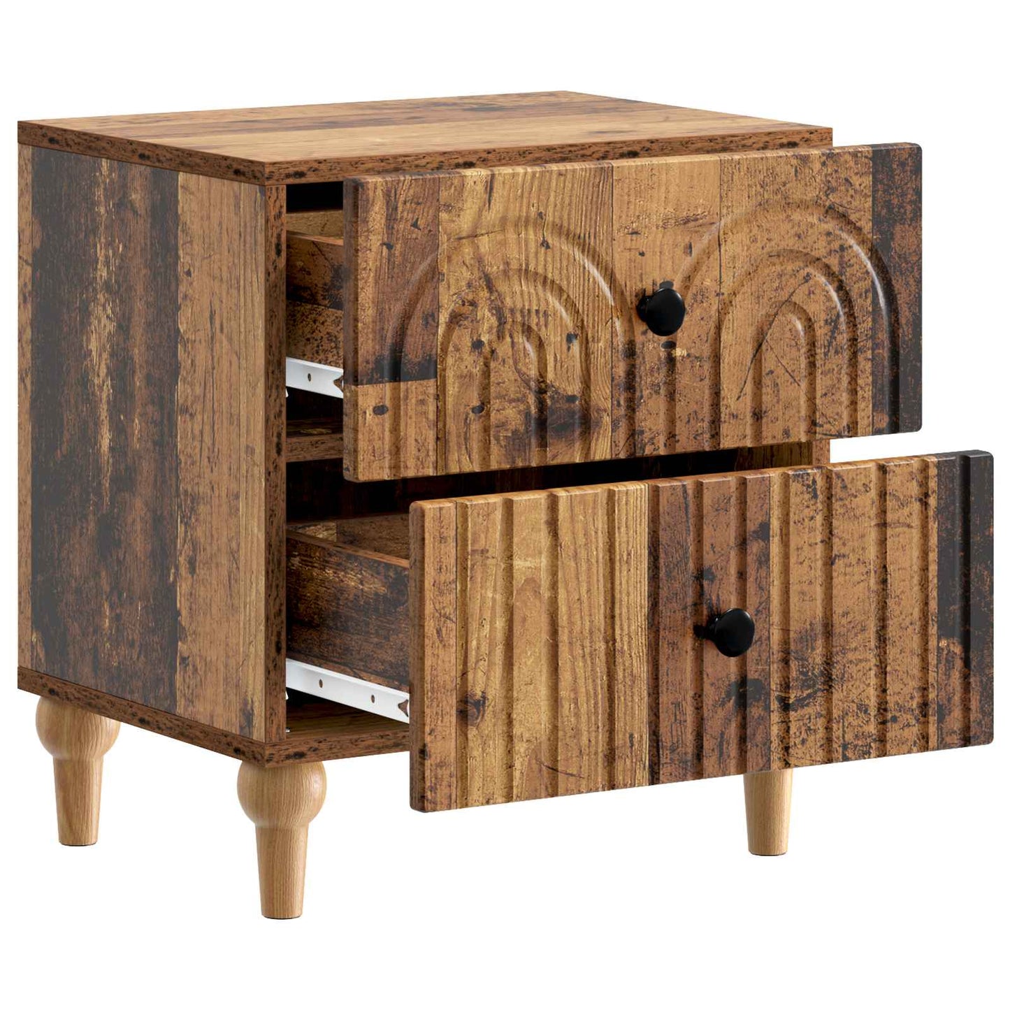 vidaXL Bedside Cabinet Old Wood 43 x 34.5 x 48 cm Engineered Wood
