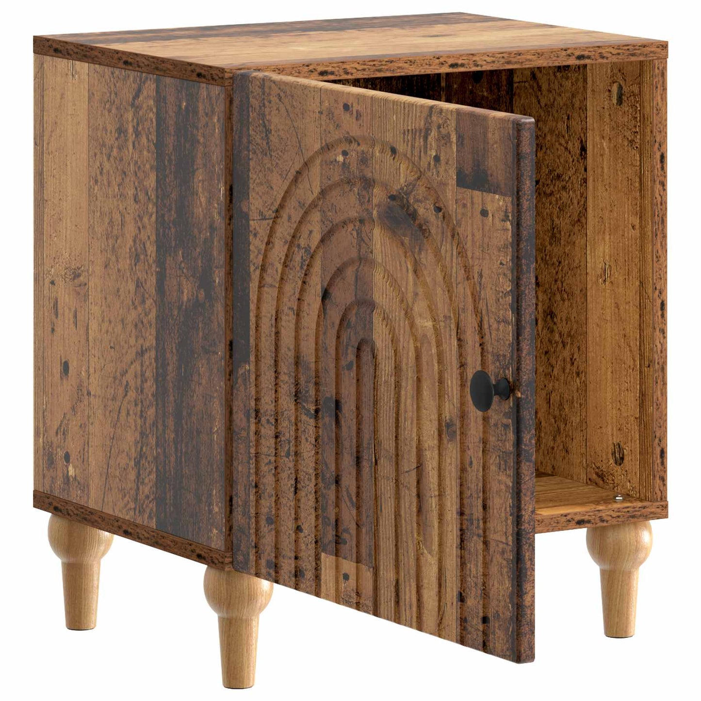 vidaXL Bedside Cabinet Old Wood 43 x 34.5 x 50 cm Engineered Wood