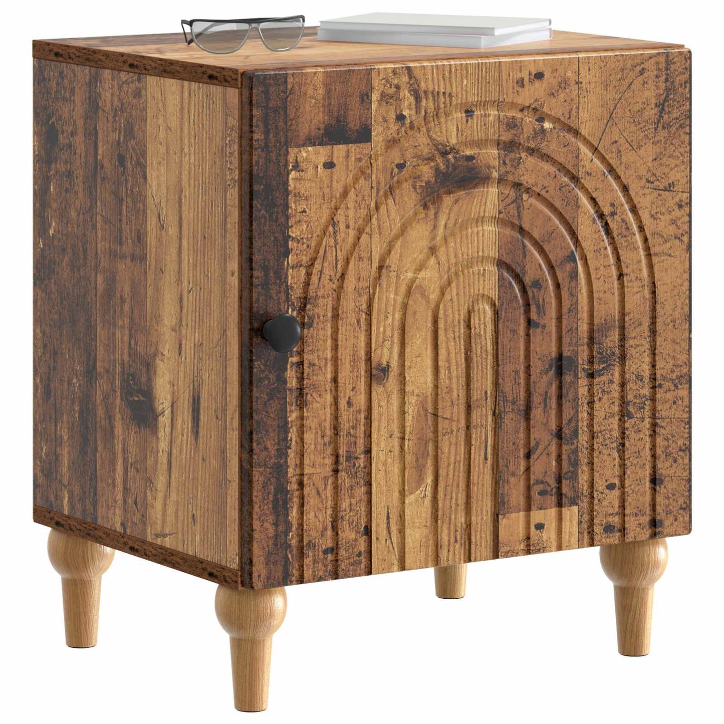 vidaXL Bedside Cabinet Old Wood 43 x 34.5 x 50 cm Engineered Wood