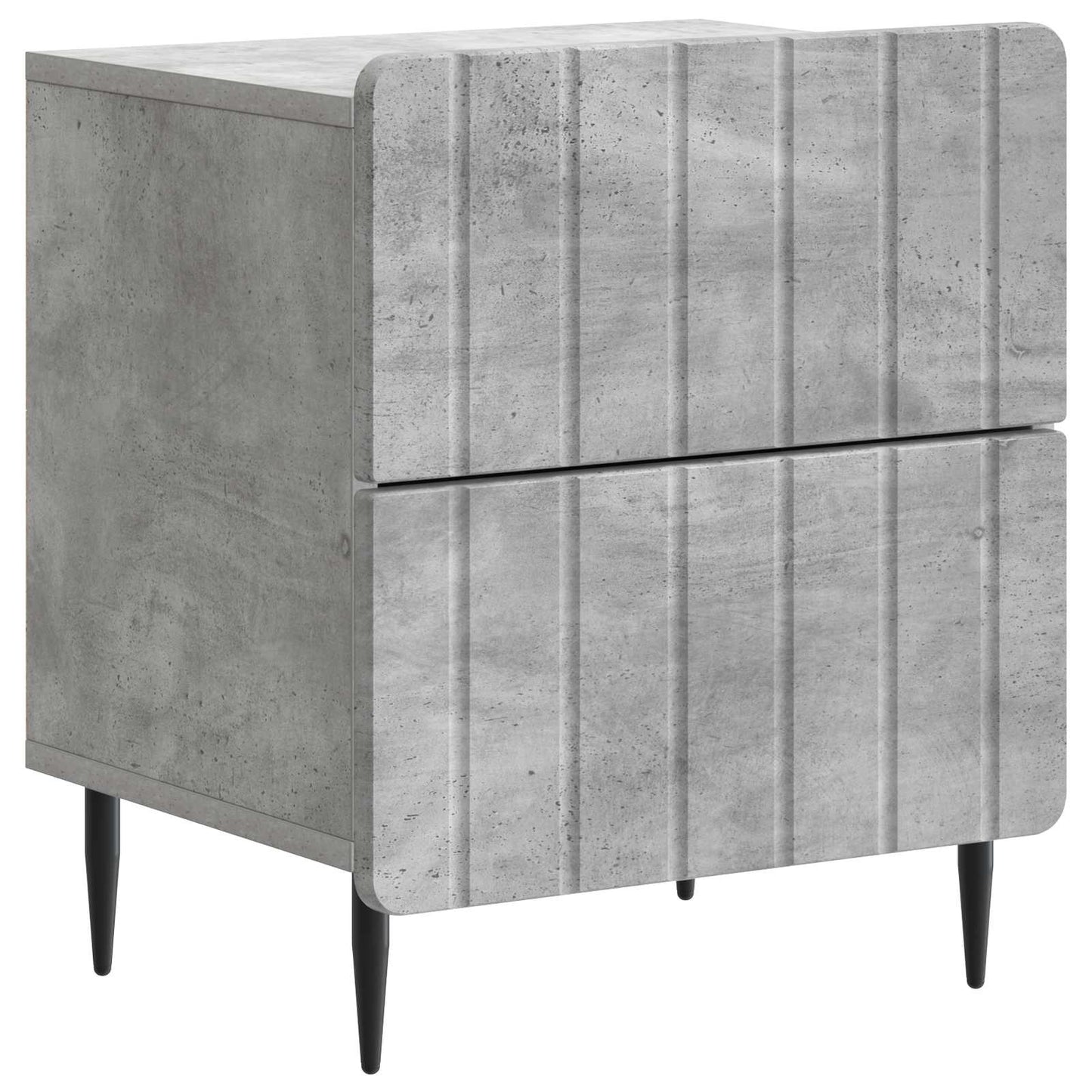 vidaXL Bedside Cabinet with Drawer Concrete Grey 43 x 34.5 x 49.5 cm