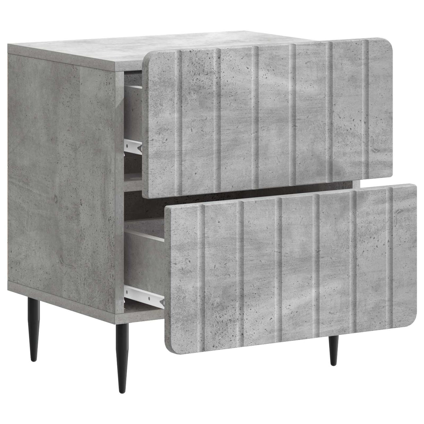 vidaXL Bedside Cabinet with Drawer Concrete Grey 43 x 34.5 x 49.5 cm