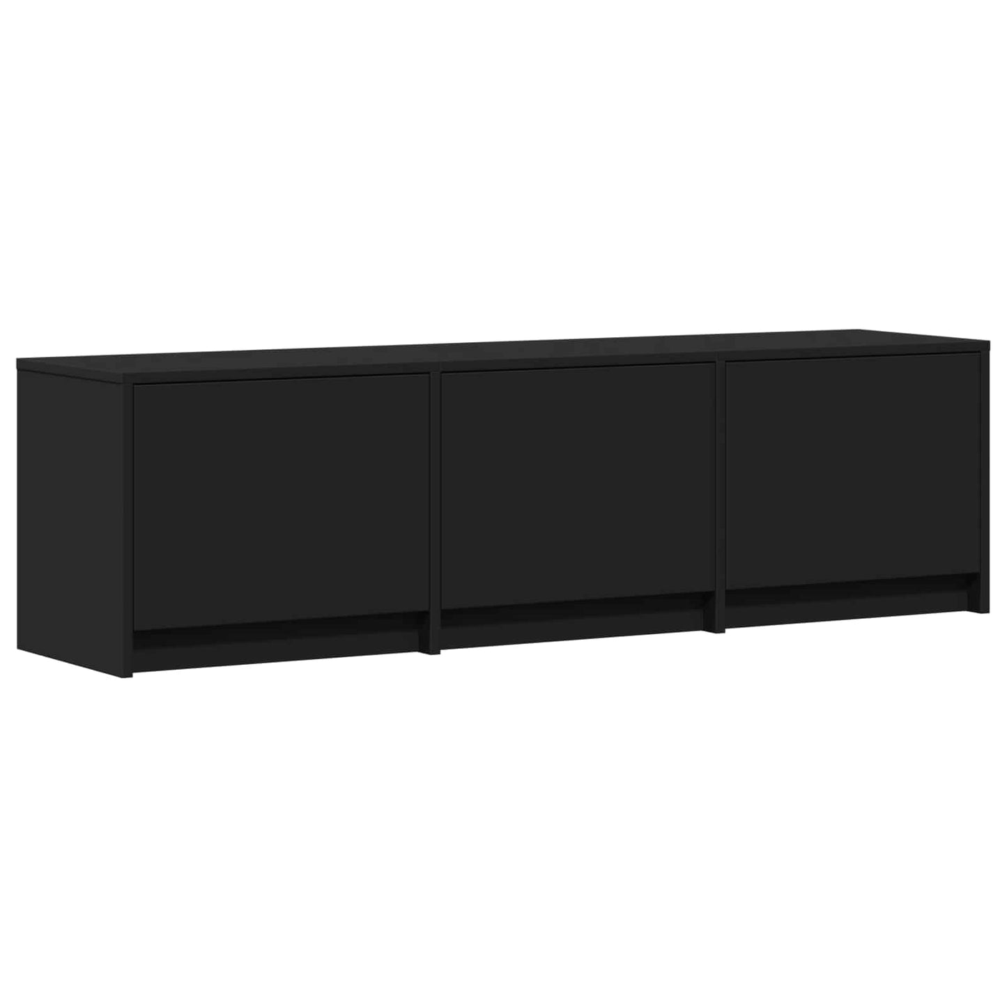 vidaXL TV Cabinet with LED Black 140 x 34 x 40 cm Engineered Wood