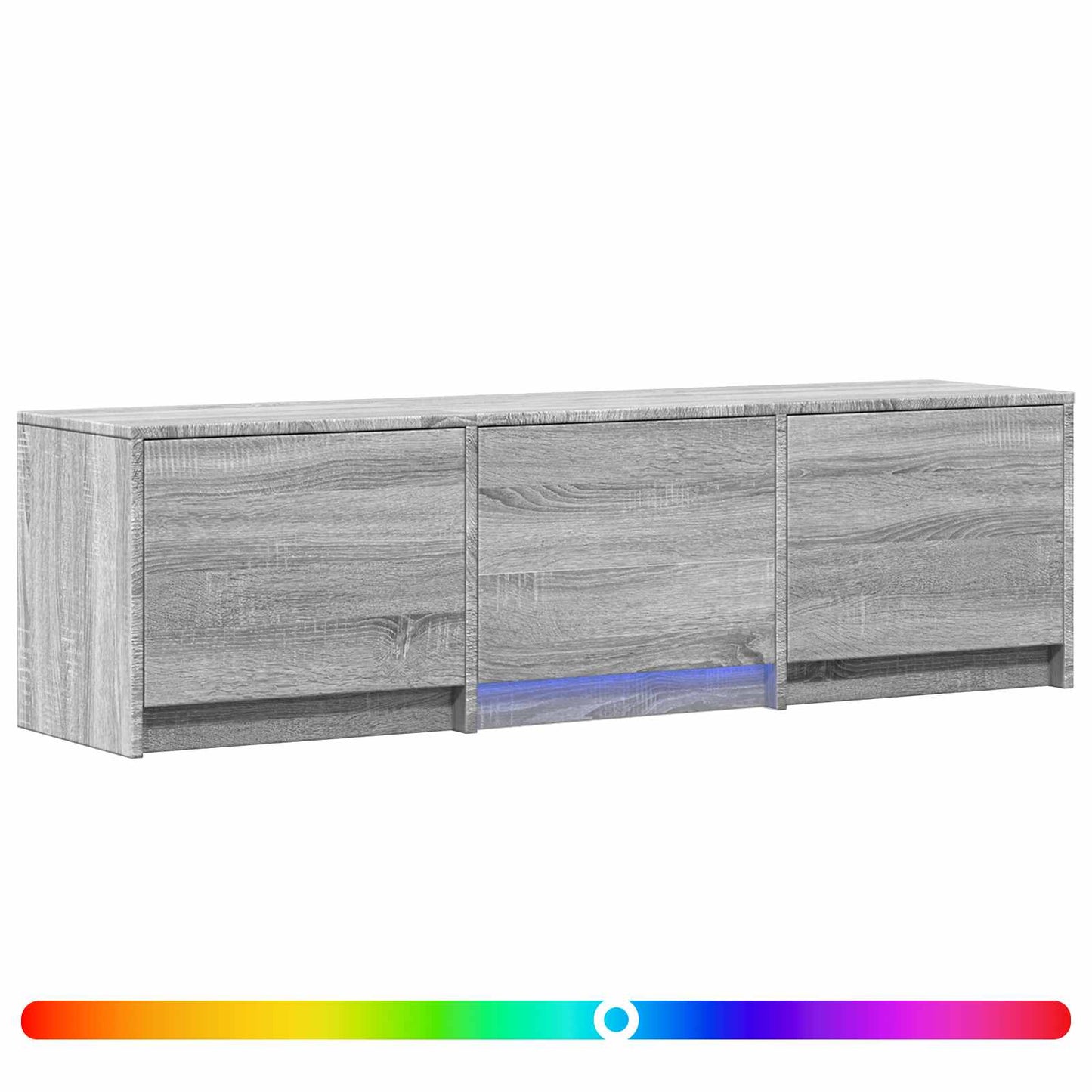 vidaXL TV Cabinet with LED with LED Grey Sonoma 140 x 34 x 40 cm