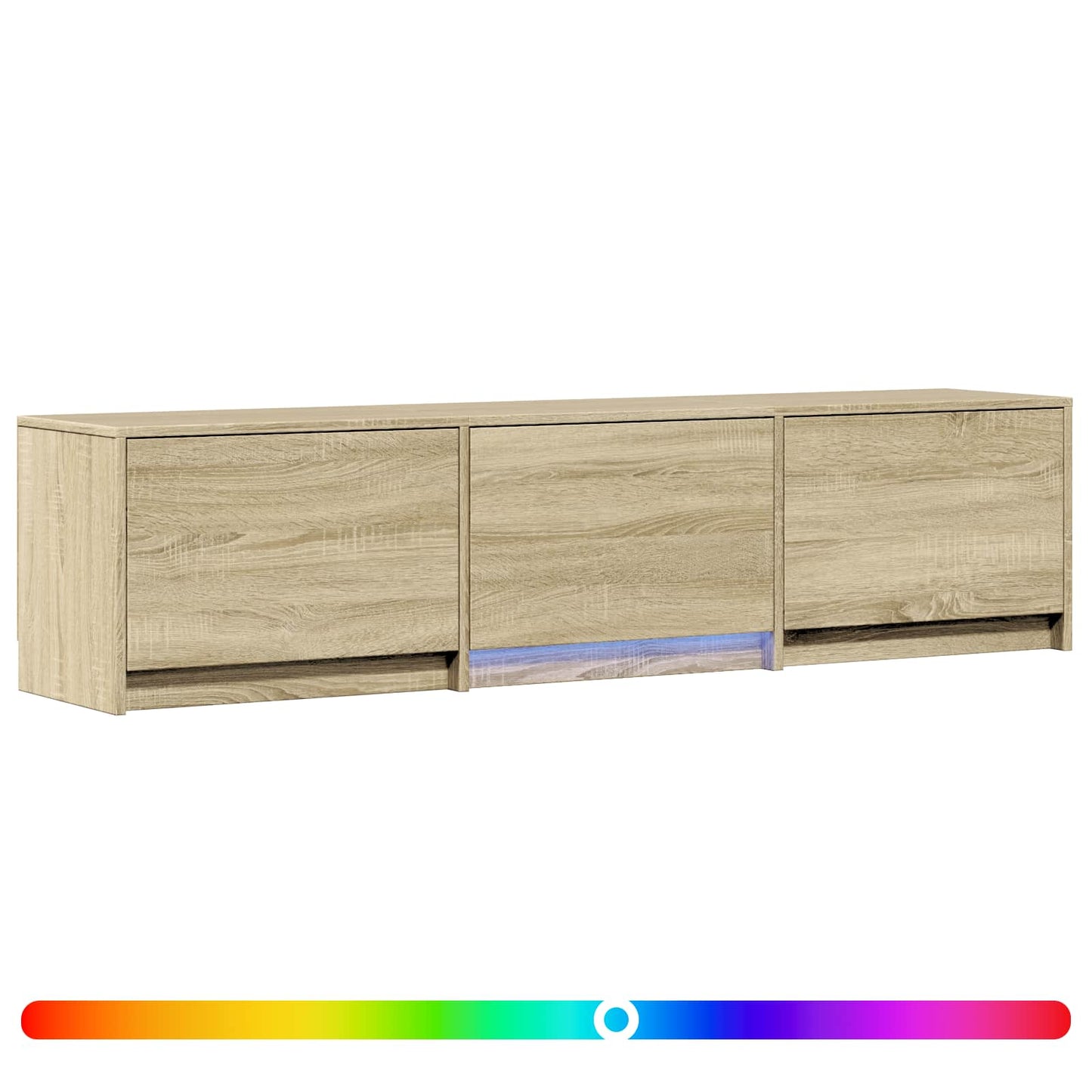 vidaXL TV Cabinet with LED Sonoma Oak 165 x 34 x 40 cm Engineered Wood