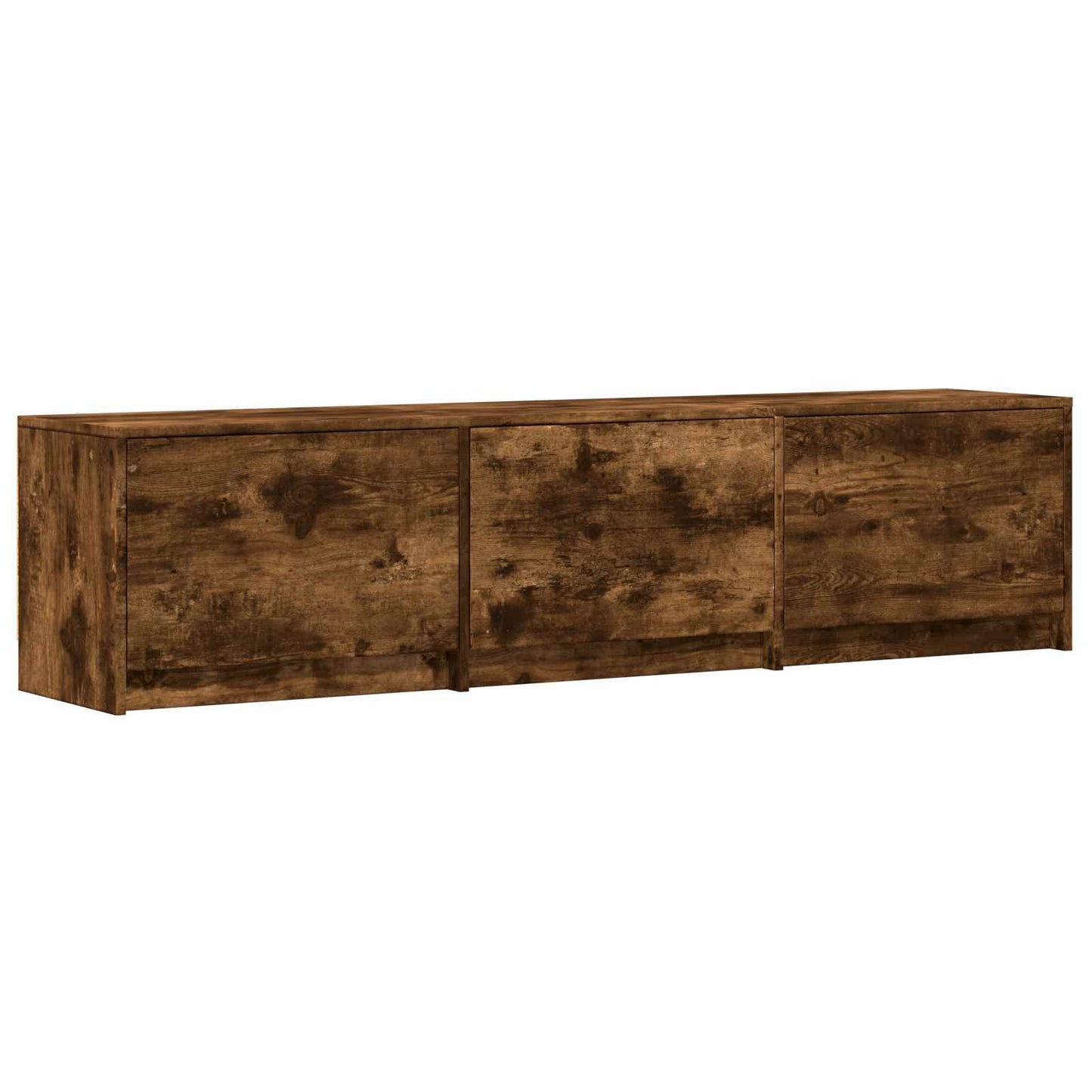 vidaXL TV Cabinet with LED Smoked Oak 165 x 34 x 40 cm Engineered Wood