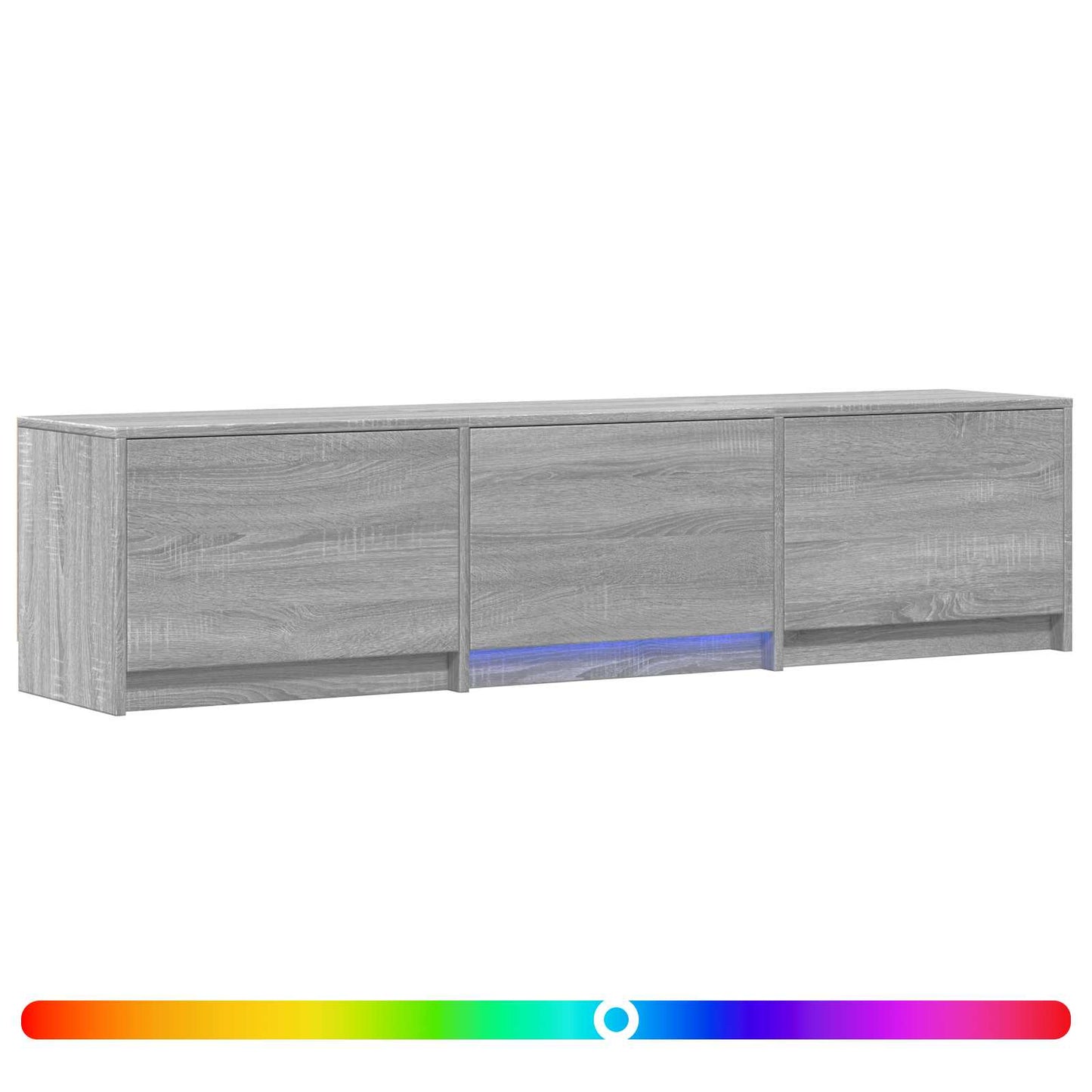 vidaXL TV Cabinet with LED with LED Grey Sonoma 165 x 34 x 40 cm