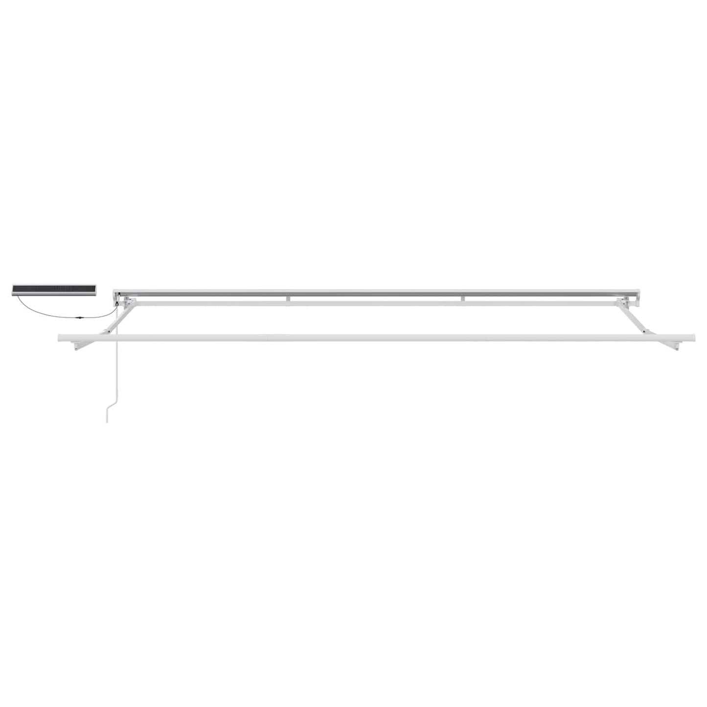 vidaXL Electric Retractable Awning Yellow, Grey and White 5 x 3 m
