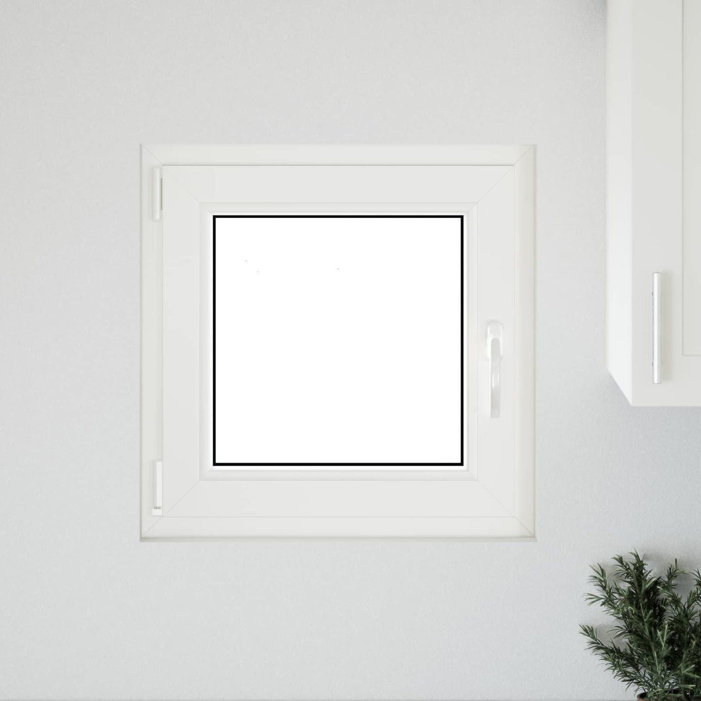 vidaXL Basement Window RISOR 60 x 60 cm PVC and Glass White