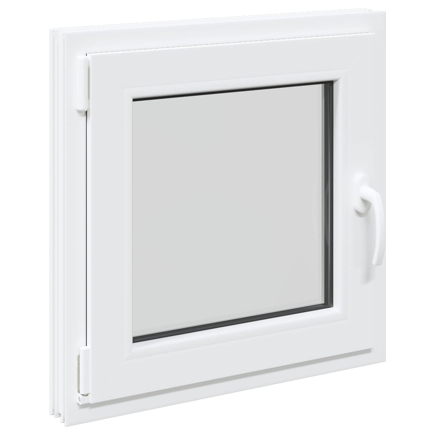 vidaXL Basement Window RISOR 60 x 60 cm PVC and Glass White