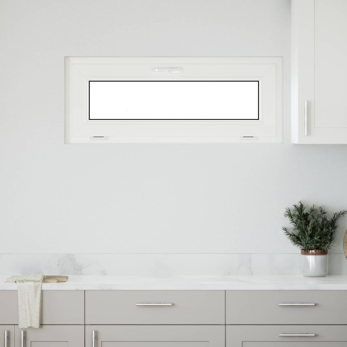 vidaXL Basement Window RISOR 100 x 40 cm PVC and Glass White