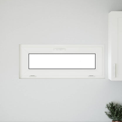vidaXL Basement Window RISOR 100 x 40 cm PVC and Glass White