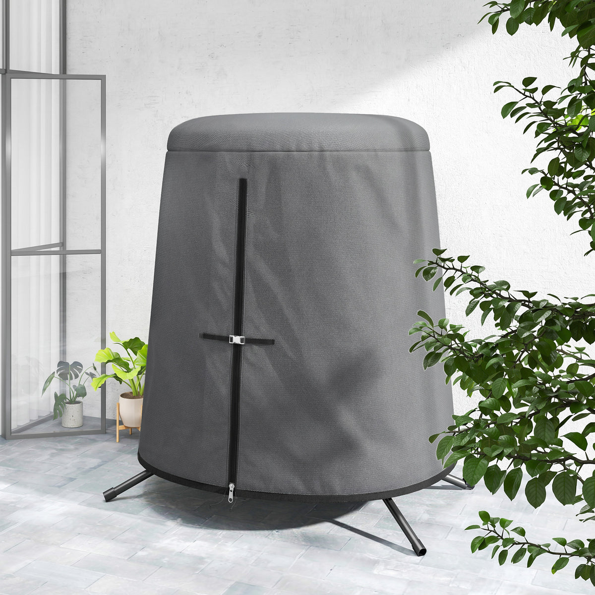Outsunny 196 x 230 cm Hanging Egg Chair Protective Cover - Grey