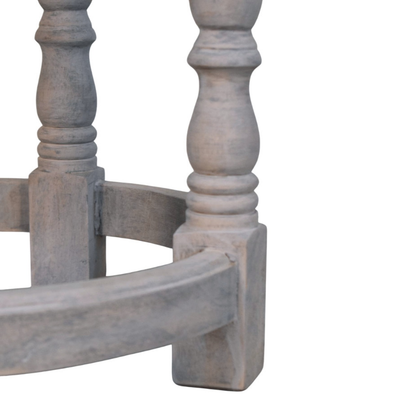 Artisan Furniture Solid Wood Rustic Charm Stool, Upholstered, Brown