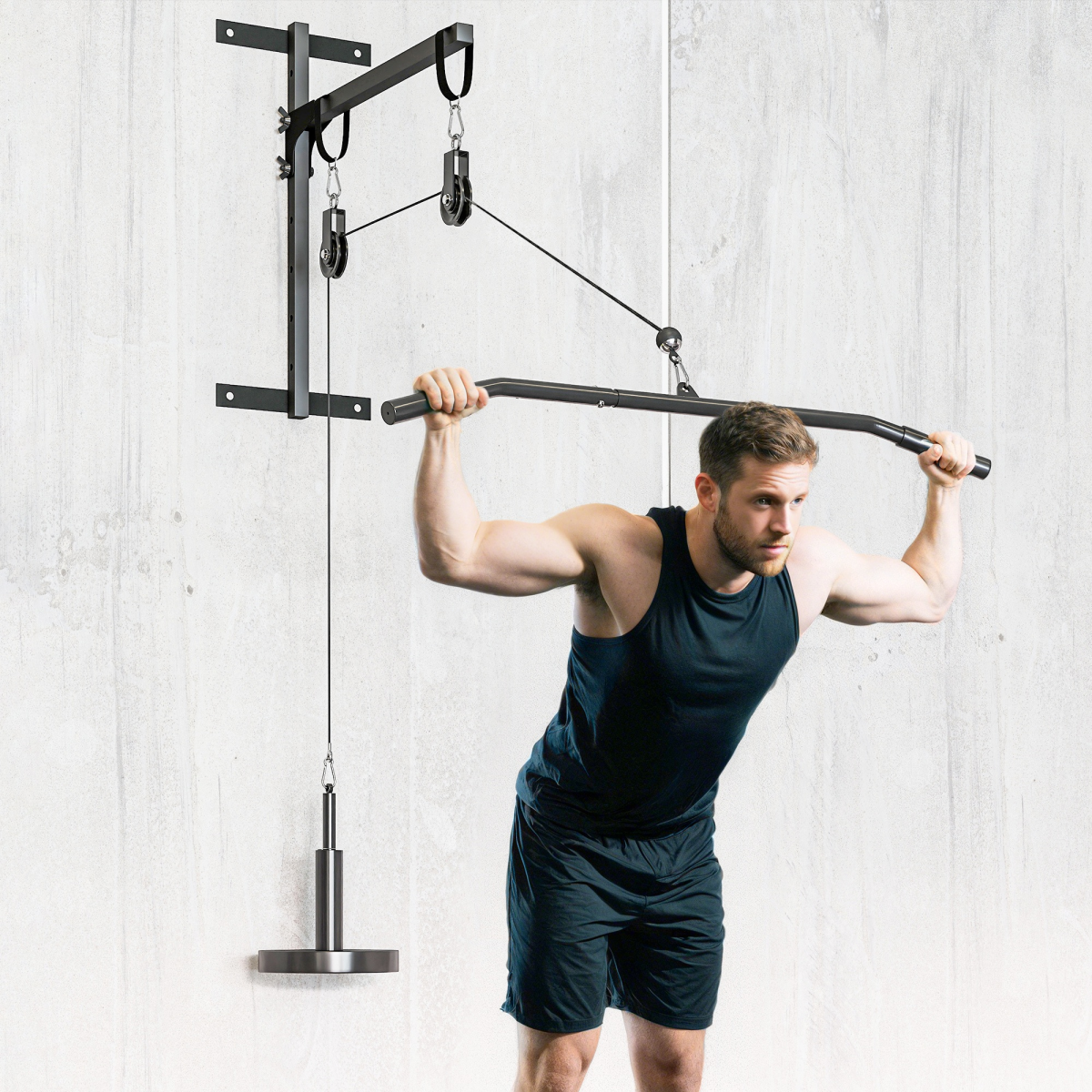 Weight Cable Pulley System for Home Gym with Universal Loading Pin