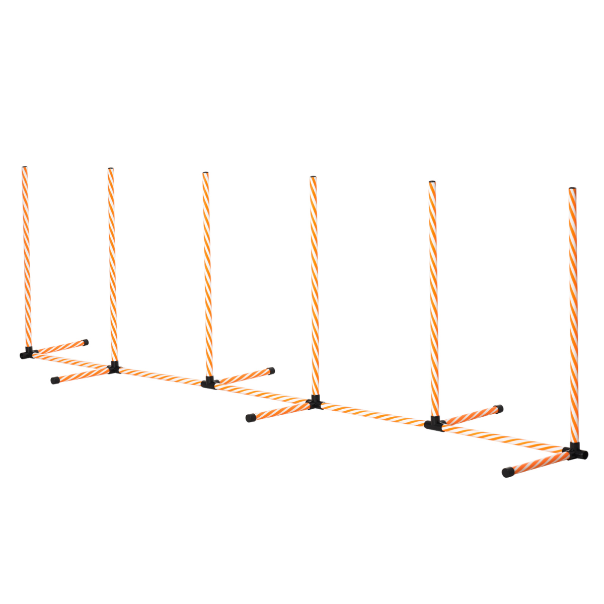 Dog Agility Weave Poles Training Obstacle Course Set Slalom Equipment w/ Whistle