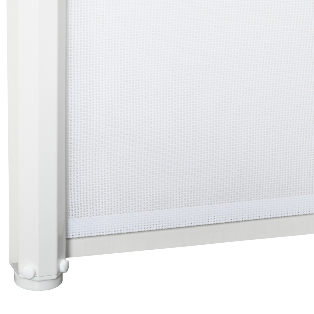 PawHut Retractable Pet Safety Gate, Folding Stair Barrier, Guard Door - White