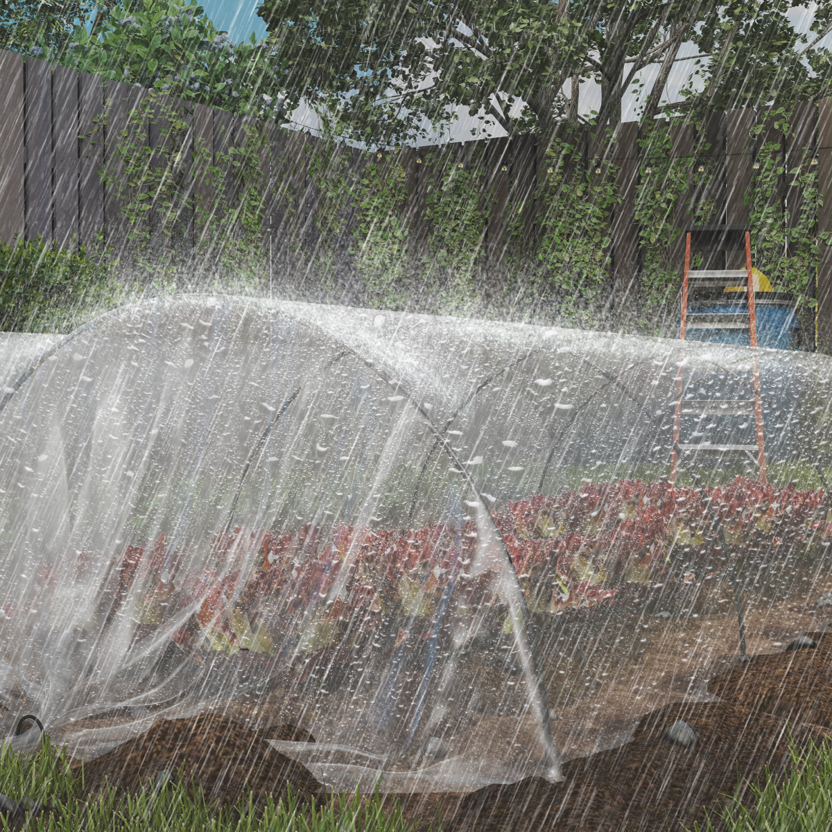 Outsunny 6 X 10m UV Resistant Waterproof Plastic Polytunnel Cover, Clear