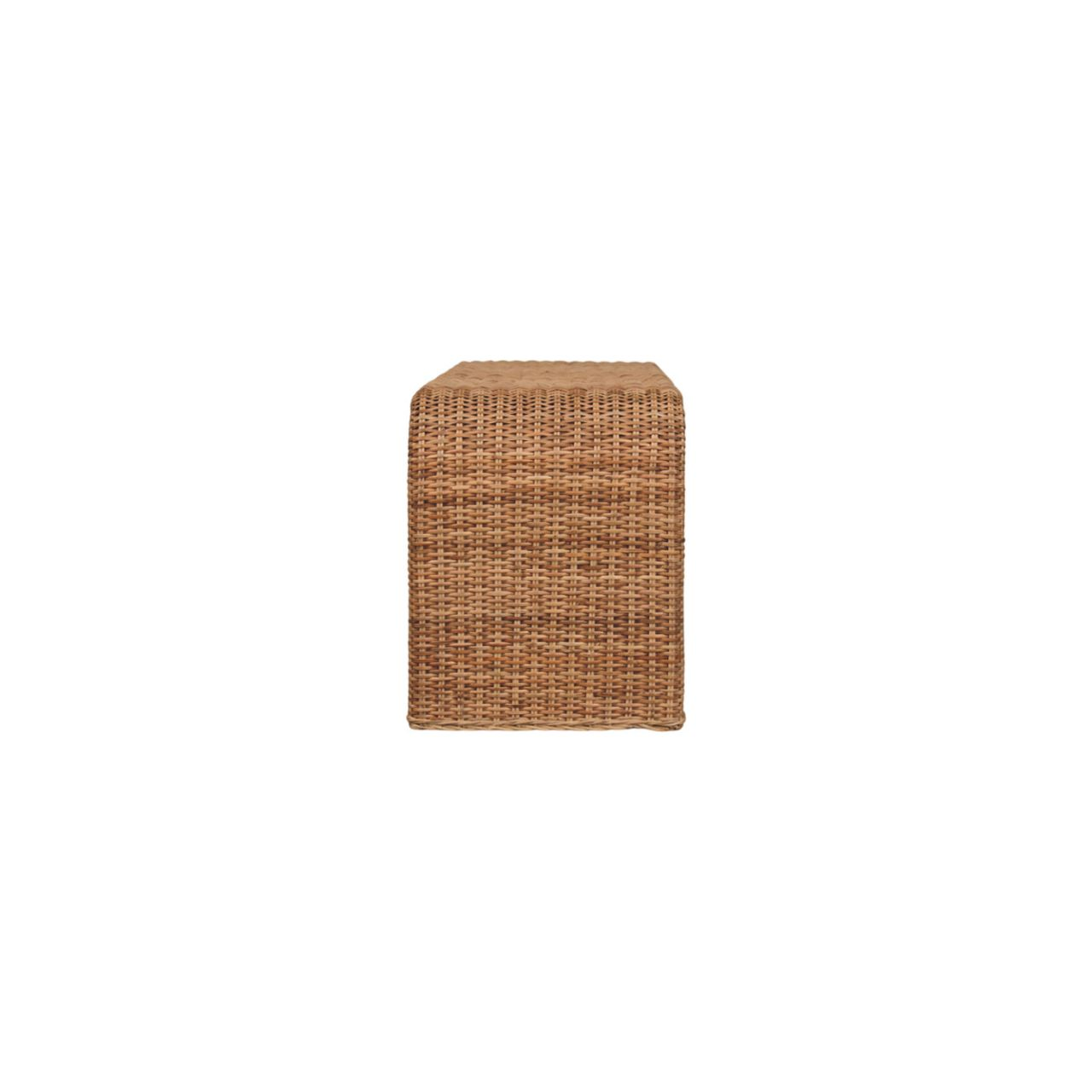 Artisan Furniture Solid Wood Rattan Weave Bench, Beige