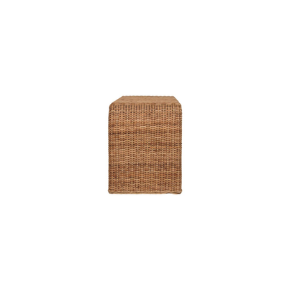 Artisan Furniture Solid Wood Rattan Weave Bench, Beige