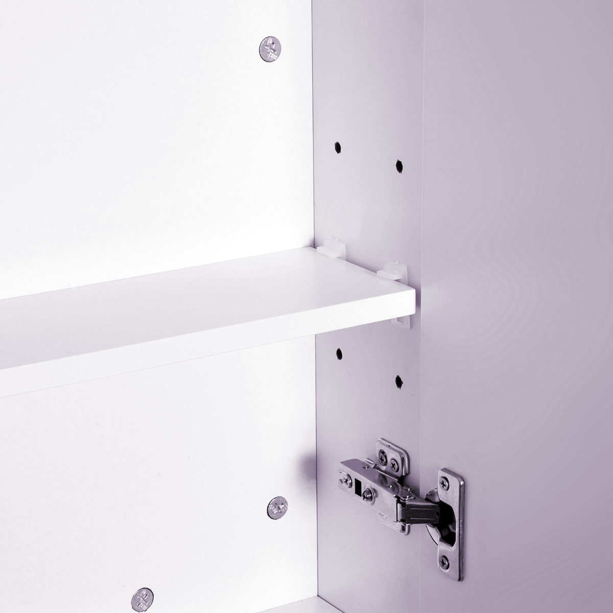 Wall Mounted Bathroom Mirror Storage Cabinet w/ Door Adjustable Shelf HOMCOM