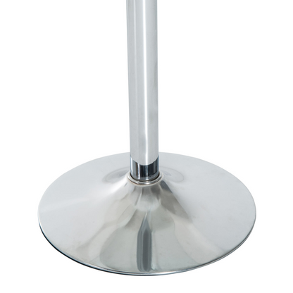 HOMCOM Round Dining Table Bistro Pub Counter w/ Tempered Glass Top for Kitchen