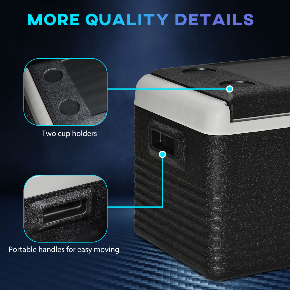 30L Car Refrigerator 12V Portable Freezer for Camping, Driving Outsunny