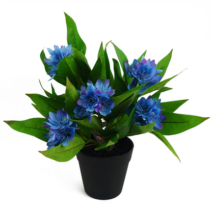 3x 18cm Artificial Freesia Plants Pink, White, Blue Flowering