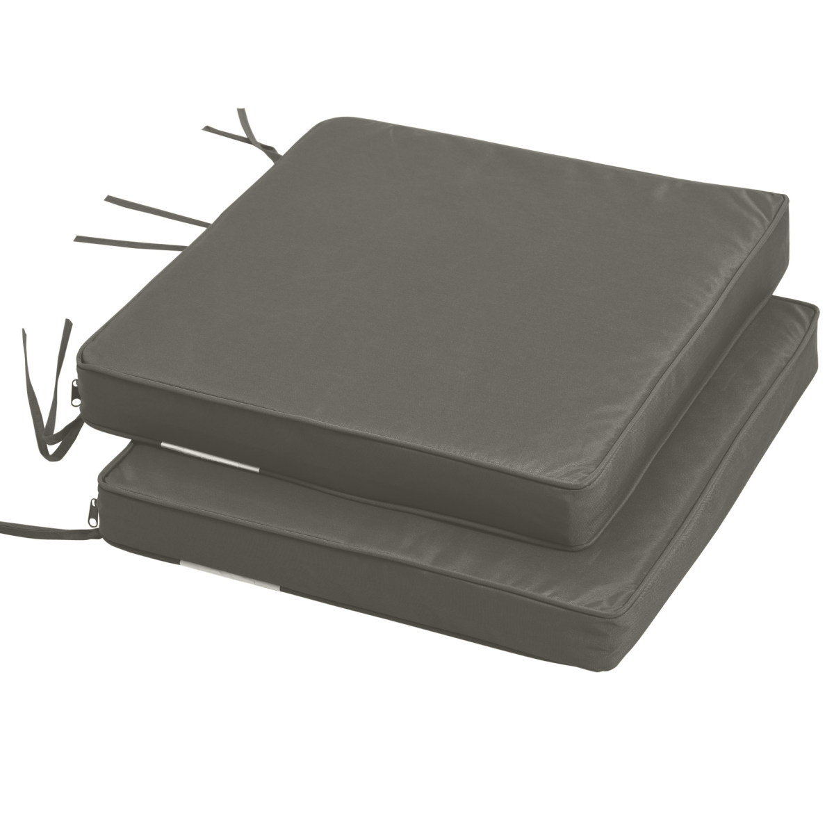 45 x 45cm Replacement Garden Seat Cushion Pad with Ties, Dark Grey