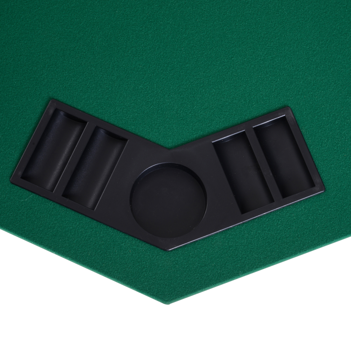 1.2m/48 Inches Foldable Poker Table Top 8 Players Blackjack Chip Trays HOMCOM