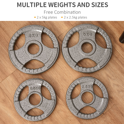 2" Olympic Weight Plates Sets for StrengthTraining w/ Weight 2 x 5kg, 2 x 2.5kg