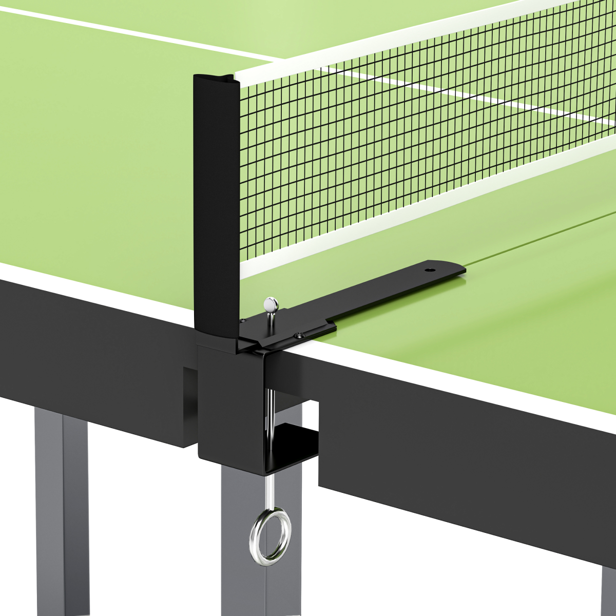 Tennis Table Ping Pong Foldable with Net Game Steel 182cm Indoor, Green HOMCOM