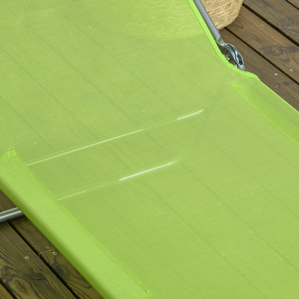 Outsunny 2 Piece Folding Sun Loungers with Adjustable Backrest, Pillow, Green