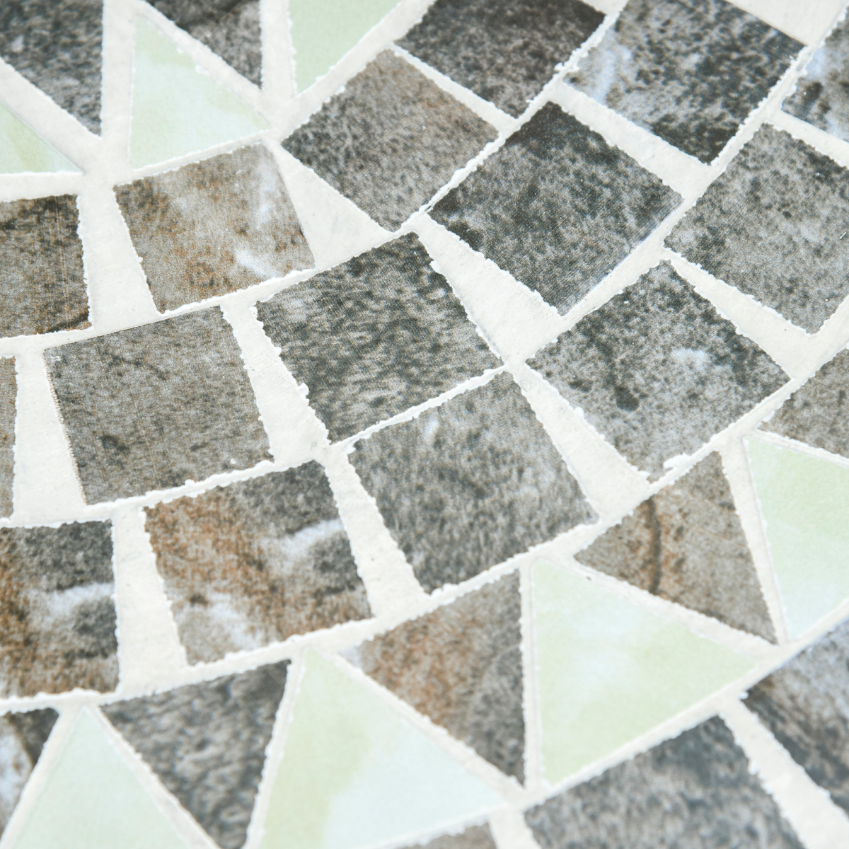Outsunny Mosaic Side Table Bistro Coffee Table for Garden Patio Balcony Grey