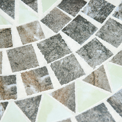 Outsunny Mosaic Side Table Bistro Coffee Table for Garden Patio Balcony Grey