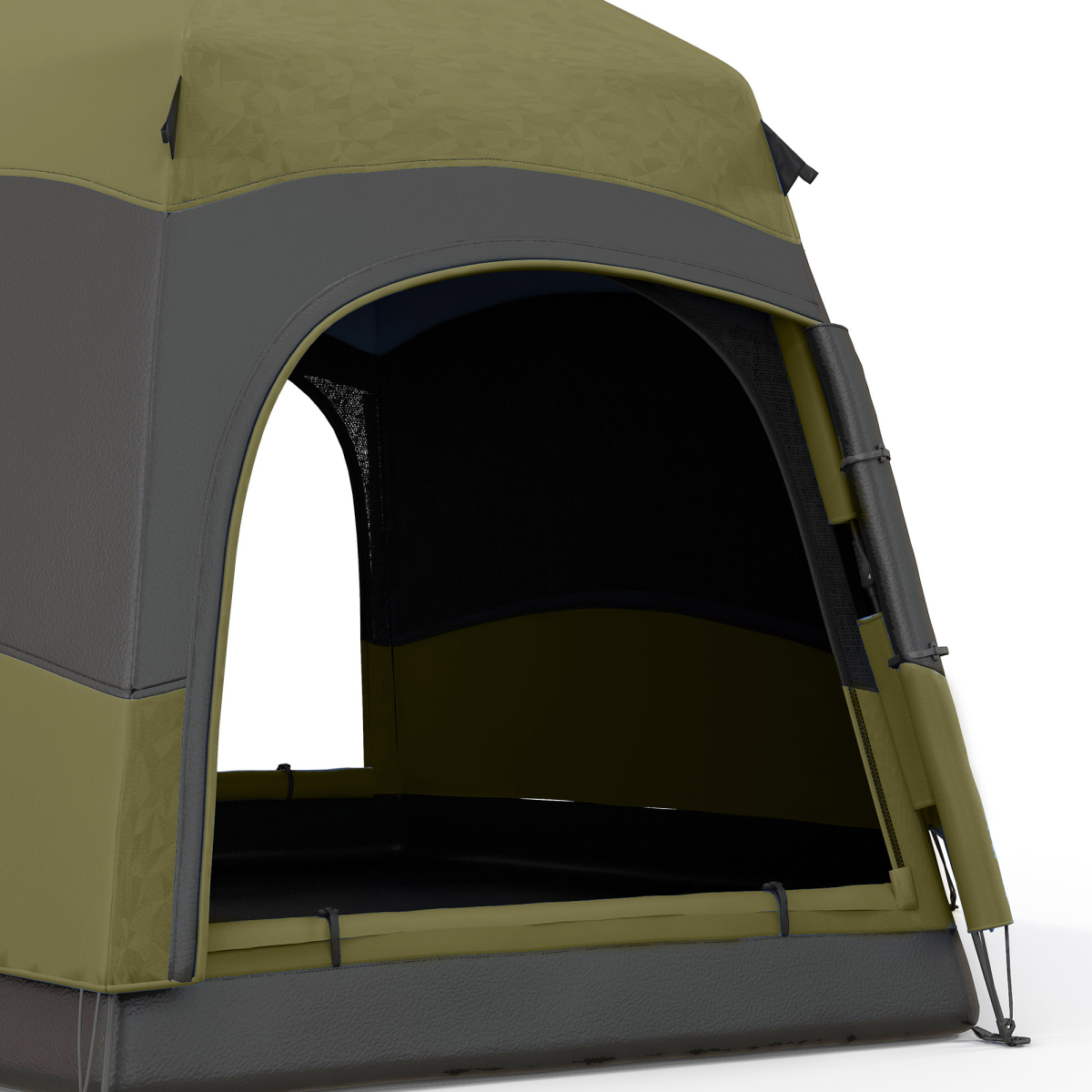 Outsunny 4 Person Camping Tent Festival Hiking Shelter, Dark Green