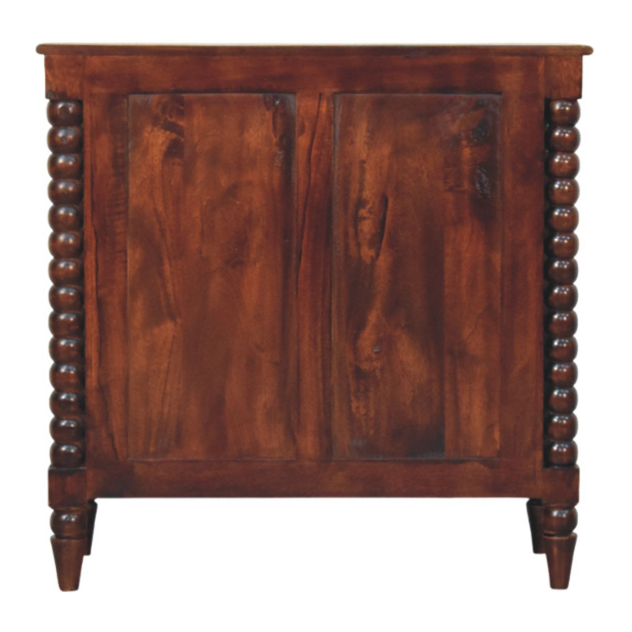 Artisan Furniture Solid Wood Spindle Winewood Chest, 3 Drawers, Brown