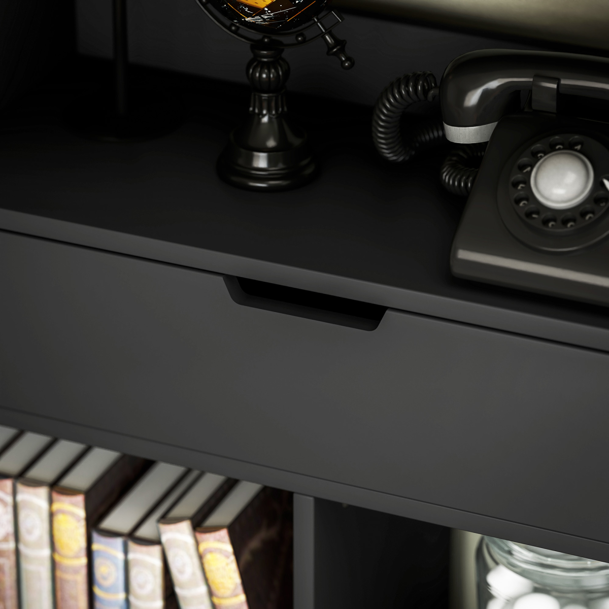 HOMCOM Freestanding Bookcase Display Shelf with Drawer for Home Office