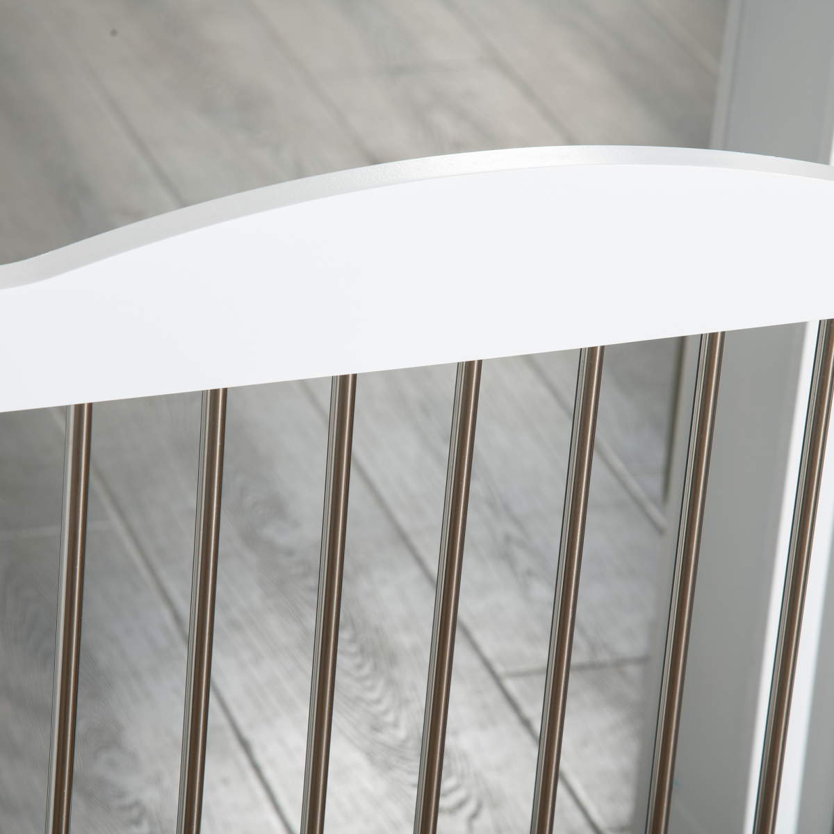Foldable Dog Gate for Doorways, Stairs, Halls - White
