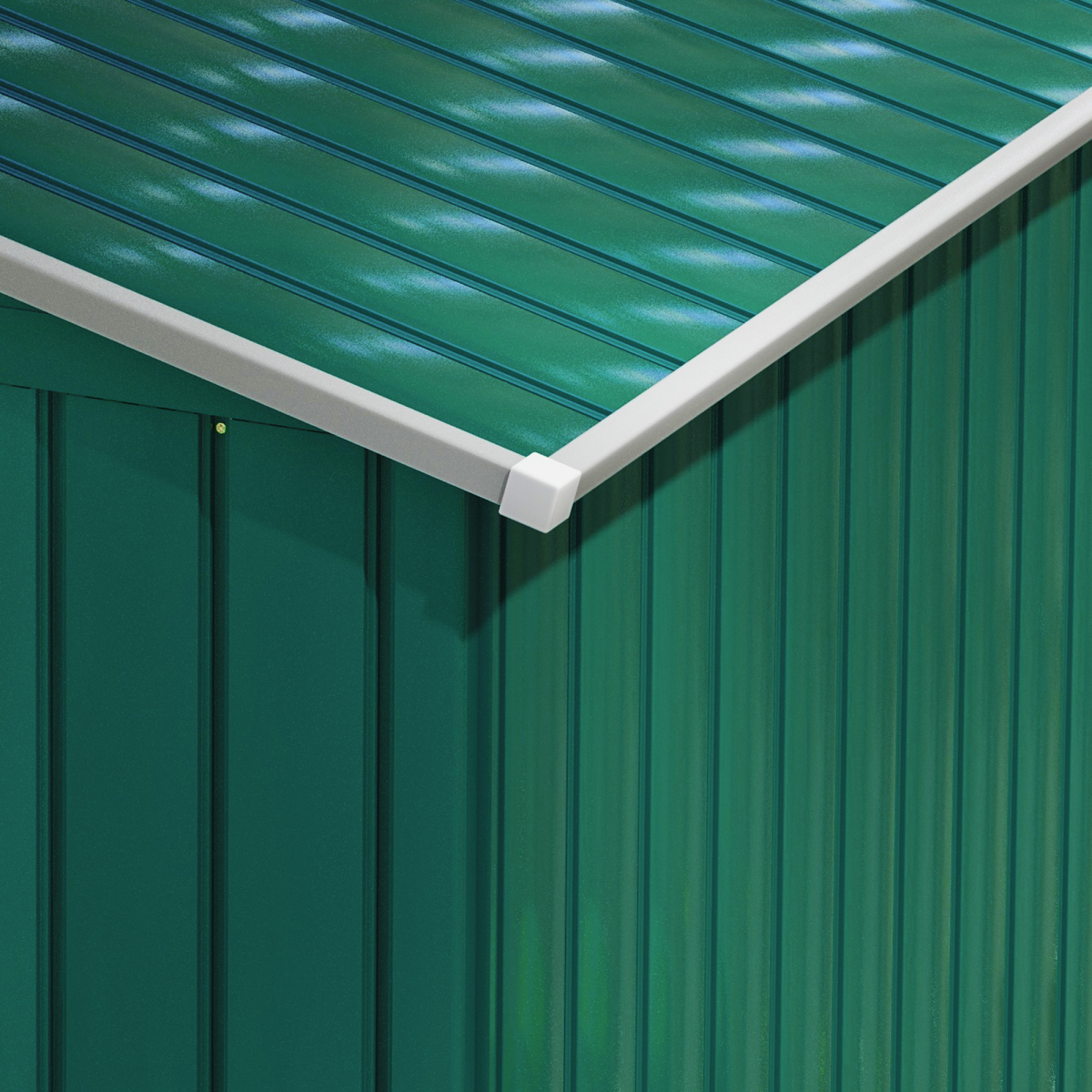 Outsunny Garden Shed Storage Unit w/Locking Door Floor Foundation Vent Green