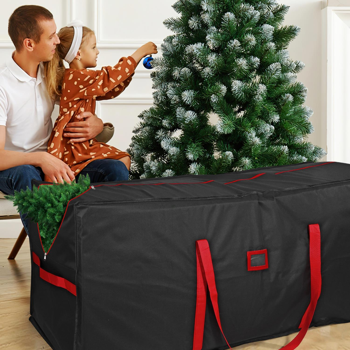 VINSANI BLACK DELUXE XMAS TREE STORAGE BAG 1010454