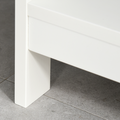 Console Table Side Desk Shelves Drawers Open Top Hfiallway White