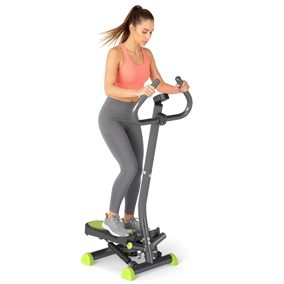 HOMCOM Twister Stepper, Step Machine with Adjustable Resistance, LCD Screen - Grey