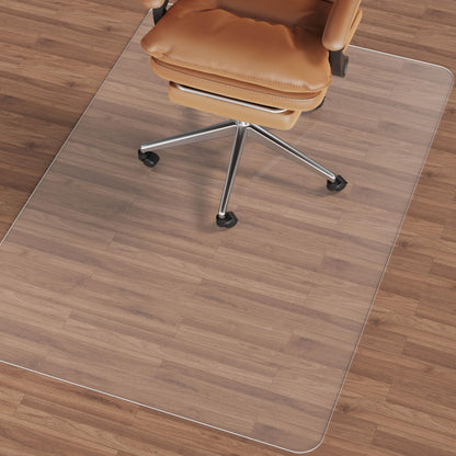NATRKE Clear Office Chair Mat for Hard Floor, Transparent Computer Desk Chair PVC Mat for Furniture Wooden Floor Protector for Home Office